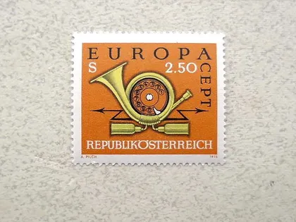 фото, Поштова марка Австрія " Європа СЕРТ " 1973 рік **