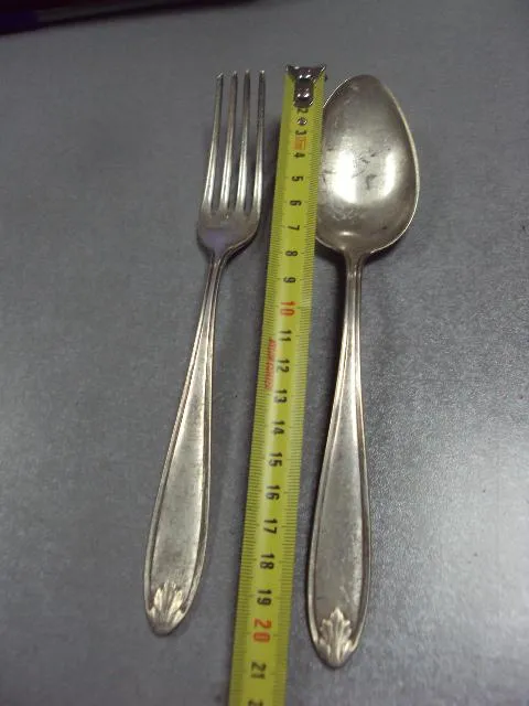 Купити Ложка и вилка клеймо WMF 90 посеребрение лот 2 шт №10167