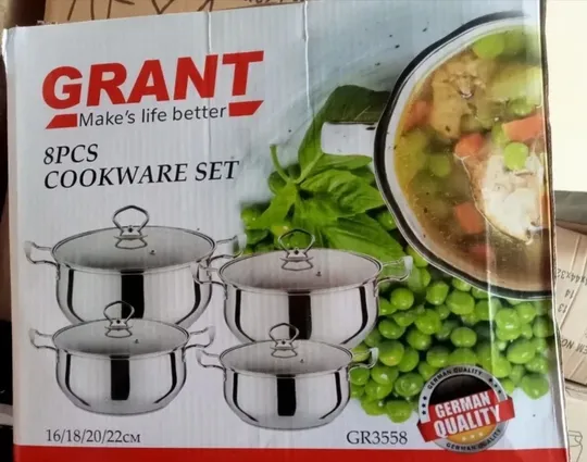 Купити Набор кастрюль GR3558. 8 предметов из высокопрочной нержавеющей стали