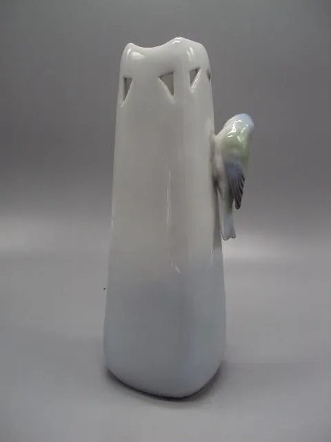 Ваза фарфор Европа вазочка птичка на ветках шишки высота 23,5 см №13635 Де купити