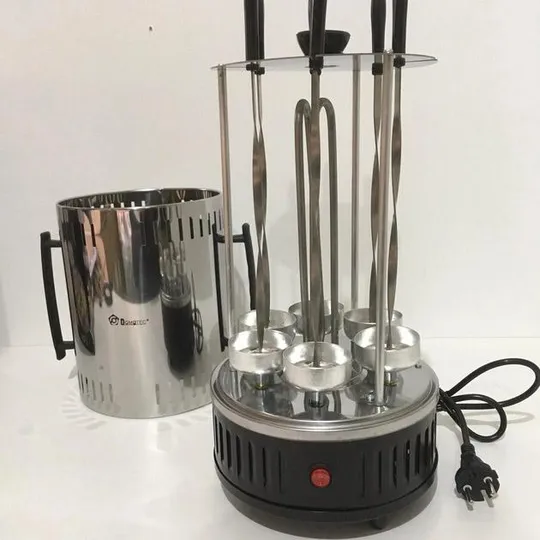 Шашлычница электрическая Domotec MS-7781 на 6 шампуров 1000Вт вертикальная с нержавеющей стали З аукціону