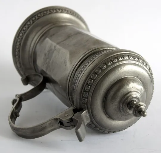 Антикварний олов'яний пивний кухоль бокал 1300 мл Zinn95% Germany З аукціону