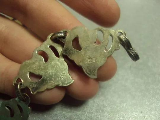 Женское колье розы ожерелье цепочка розочки листья серебро 835 проба BAS европа вес 48,18 г №669 Продаж