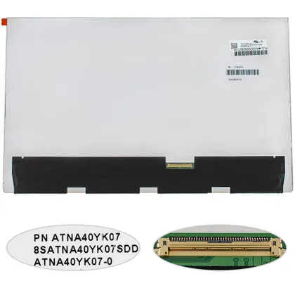 фото, Матриця 14.0" ATNA40YK07-0 (2880*1800, 40pin(eDP, 400cd/m2), OLED, SLIM(без планок та вушок), глянсова, роз'єм справа внизу) для