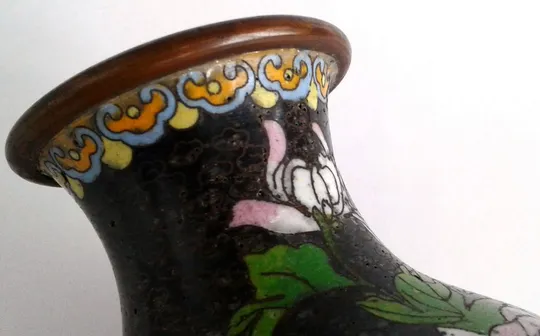 Антикварна колекційна ваза клуазоне Cloisonne мідь XIX століття Де купити