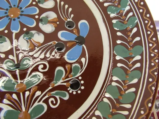 Керамика тарелка раз. 29 см. 1960 гг. Виноградовский зд.Керамики Гуцульский мотив. Закарпатской обл Продаж