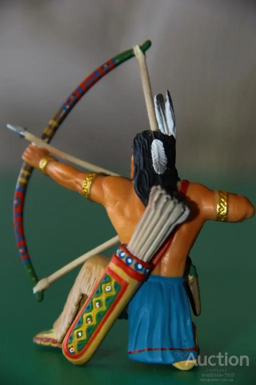 индеец лучник Сиу SCHLEICH ФРГ 90-100мм Продаж