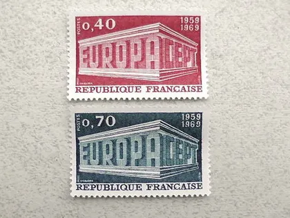 фото, Серія поштових марок Франція " Європа СЕРТ " 1969 рік **