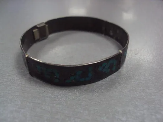 Женский жесткий браслет эмаль серебро вес 16,91 г З аукціону