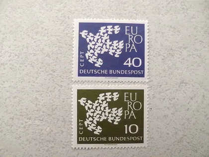 фото, Серія поштових марок Німеччина ФРН " Європа СЕРТ " 1961 рік **