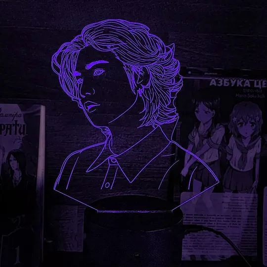 Акриловий світильник-нічник BTS Шуґа синій tty-n002235 Ціна