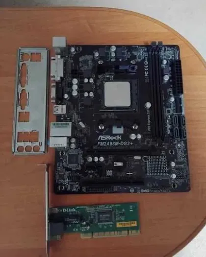фото, материнская плата ASRock FM2A88M-DG3+ ( FM2+ ) + процессор
