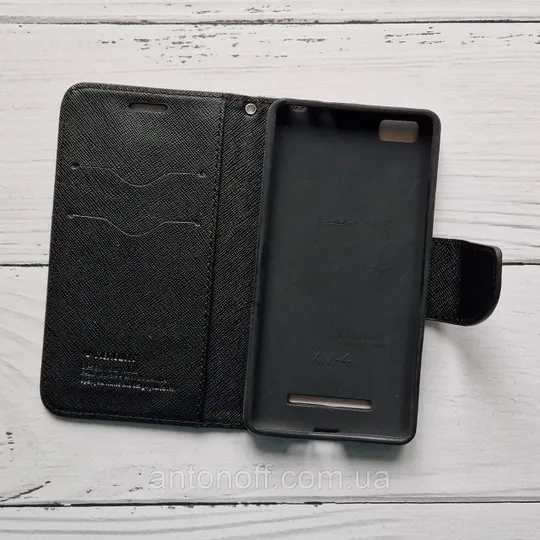 Чохол книжка Xiaomi Mi 4c / Mi 4i для телефона Mercury Goospery Чорний З аукціону