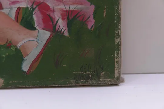 Картина Девочка с птичками. 1967 г. холст масло 40х60 см №60 Продаж