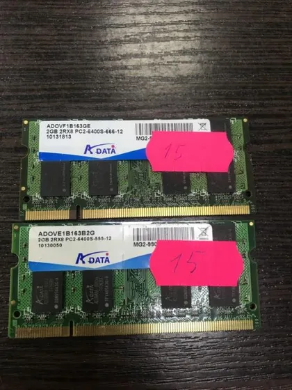 фото, 015 Ноутбучная память DDR2 Adata 4GB 2+2 6400S