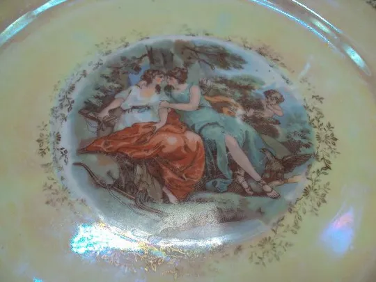 Купити Тарелка большая блюдо мадонна фортуна фарфор ГДР eisenberg высота 3,2 см, диаметр 30,1 см №13295