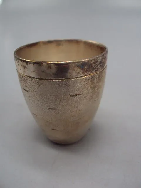 Рюмка стопка мнц посеребрение высота 4 см, диаметр 3,5 см №13746 З аукціону