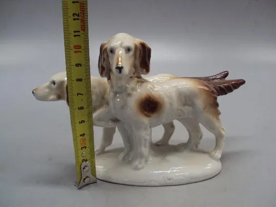 Купити Фигура фарфор Германия Carl Scheidig KG Гревенталь охотничьи собаки Эпаньол бретон собачки 10,8см №5