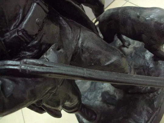 Фигура металл скульптура охотники с собакой охота высота 54,5 см вес 19,24 кг №13159 Де купити