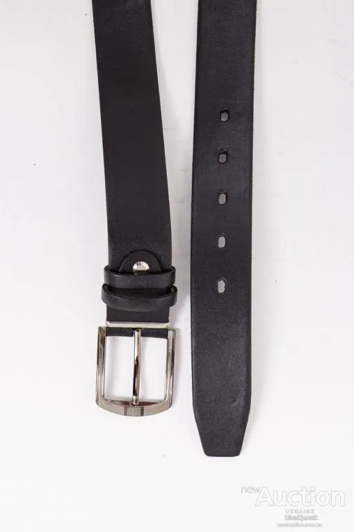 Черный мужской ремень, из эко-кожи с классической пряжкой, 196RL35U1W80 З аукціону