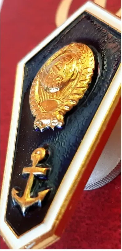 Ромб 'Морского Училища' с доком на старпома(☝️люкс!) На торгах