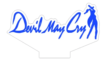 фото, Акриловий світильник-нічник Devil May Cry 3 синій tty-n001997