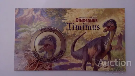 Австралия-Динозавры -2013. Спец конверт с марками и медальоном .  MNH. Ціна