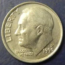 10 центів 1990 P США Ціна