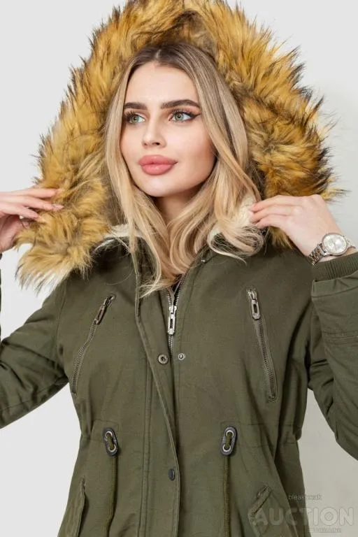 Парка женская зимняя, цвет хаки, 244R6911 Недорого