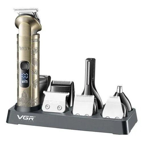 Чоловічий набір VGR V-110 8 в 1 для догляду за волоссям, бородою, тример для носа З аукціону