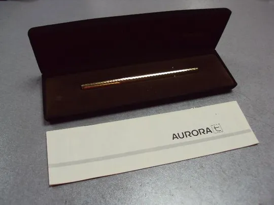 Перьевая ручка Aurora Vermeil серебро 925 проба позолота в коробке с документами вес 17,72 г №312 Недорого
