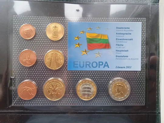 Литва. Річний набір монет Євромонет(Європроба Ціна