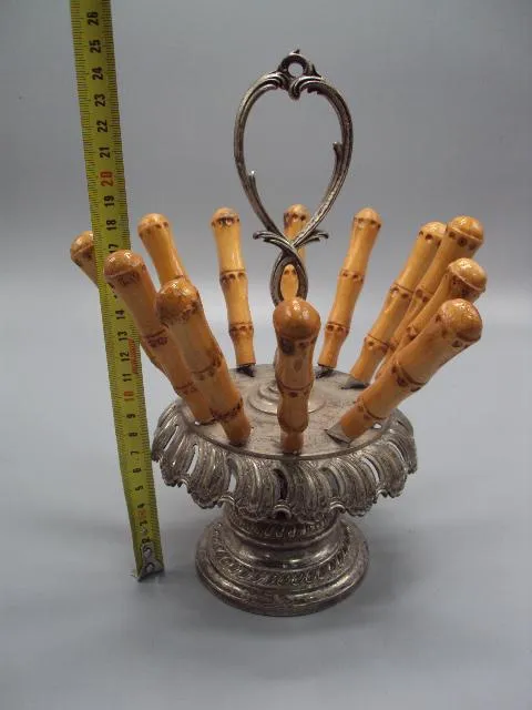 Подставка с ножами набор подставка и ножи Poron Stainless Steel 12 шт №1420 З аукціону