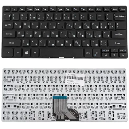 фото, Клавіатура для ноутбука ACER (Spin: SP111-32) rus, black, без кадру