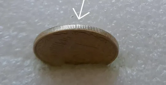 (3709) 10 копійок 2013 брак гуртильного кільця на 8 год. (10 копеек 2013 брак гуртильного кольца) Ціна