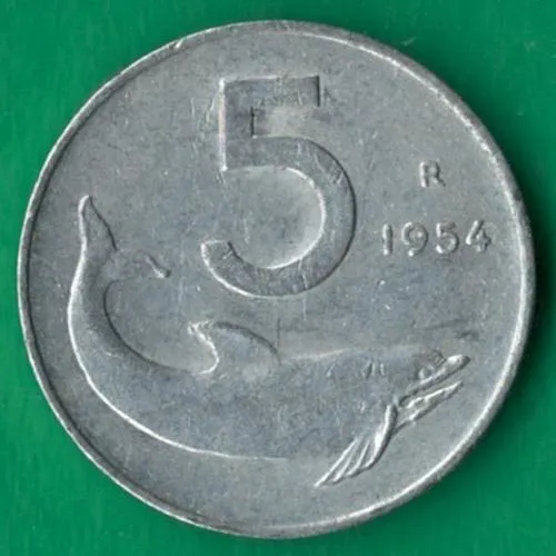 5 лір 1954 року Італія [М] Ціна