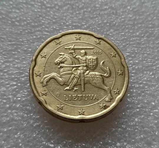(8092 ря) 20 євроцентів 2015 Литва (20 евроцентов) Продаж