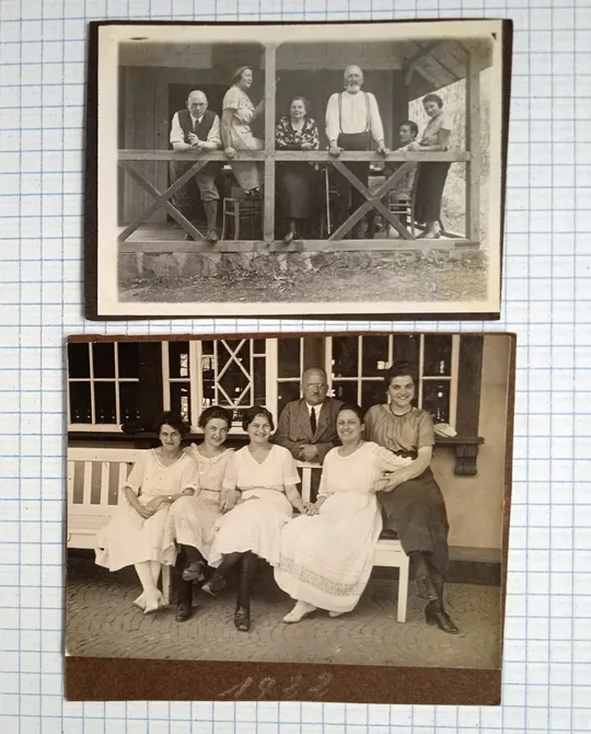 Старі групові фото На терасі, 2 шт., 1930-ті рр. Німеччина bR Ціна