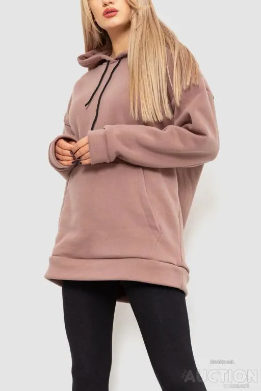 Худи женское на флисе, цвет мокко, 214R105 З аукціону