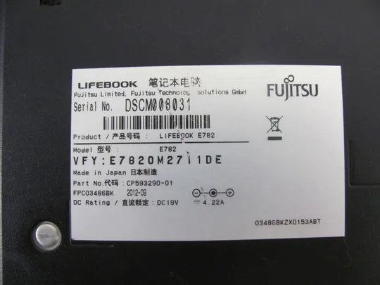 номер0176-1 Кришка дно піддон корпуса для FUJITSU LIFEBOOK E752 E781 E782 оригінал З аукціону