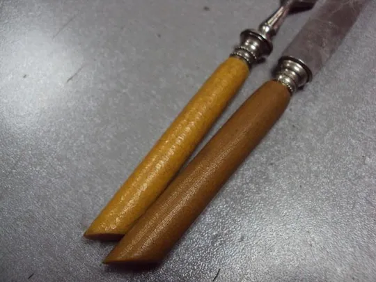 Столовые приборы десертный набор вилка и нож Solingen Rostfrei металл дерево длина 15 и 16 см №13270 Продаж