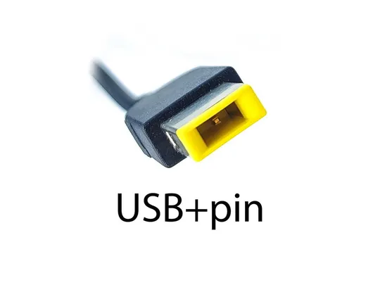 Купити Блок питания для Lenovo W540, E540  (20V 4.5A 90W (USB+pin)) Прямоугольный желтый разъем. ORIGINAL