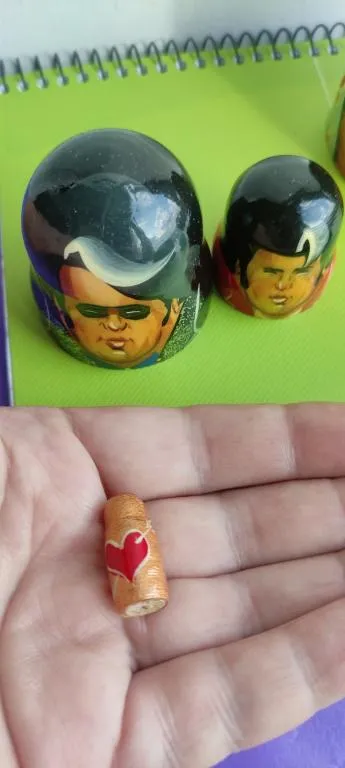 Редкая винтажная матрёшка Элвис Пресли хорошее состояние интересное исполнение np226 Де купити