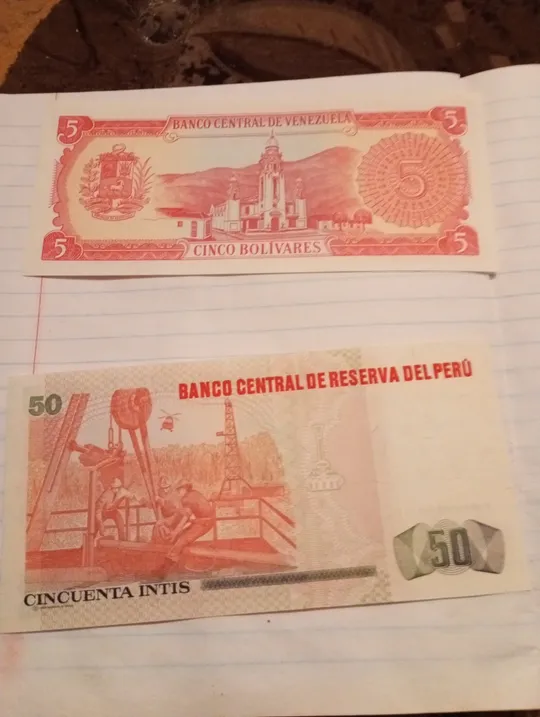 Купити Купюры стран Европы и Южной Америки,5 шт,пресс