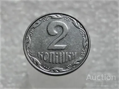 фото, 2 копійки 2008 рік Україна " Брак, Проточка Штемпеля Аверса по Колу " (313+)
