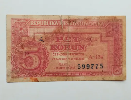 5 крон 1949 року, Чехословаччина З аукціону