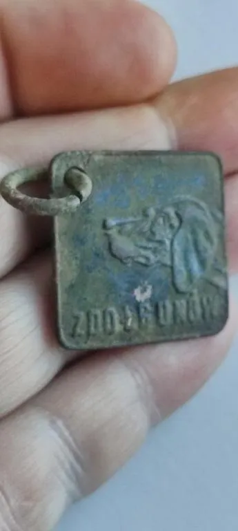 Антикварный номерной жетон  для собаки Польша 1920-х гг. Здолбунов PKN50 З аукціону