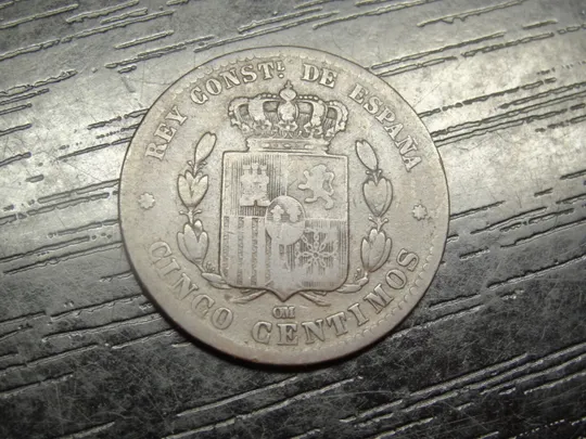5 сентимів Іспанія 1877 Ціна