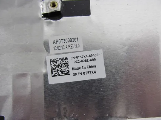 №139-1 Кришка панель палмрест тачпад AP0T3000301 0T57X4 для DELL INSPIRON 17 3721 оригинал дефект Недорого