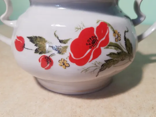 Цукорниця Маки стара радянська порцеляна Суми Вживане Характеристики